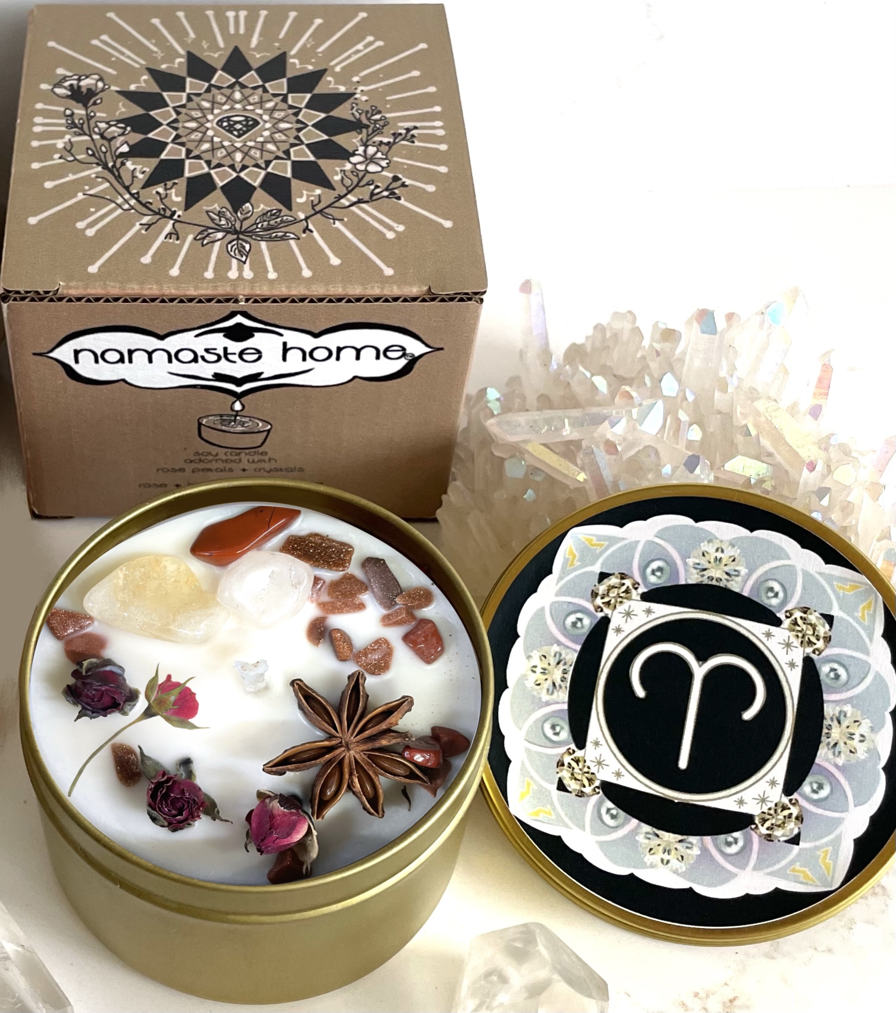 Aries Crystal Candle - Namaste Home